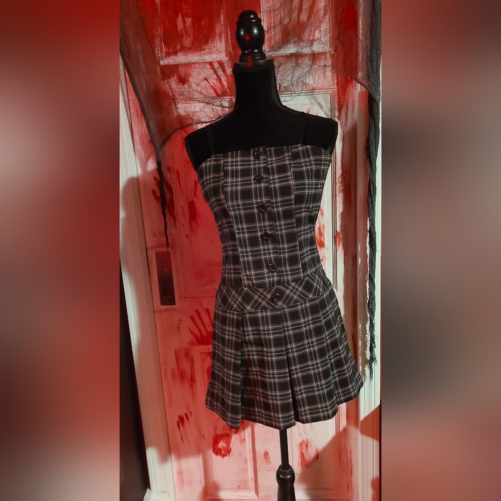 Multi-colored Plaid Dress